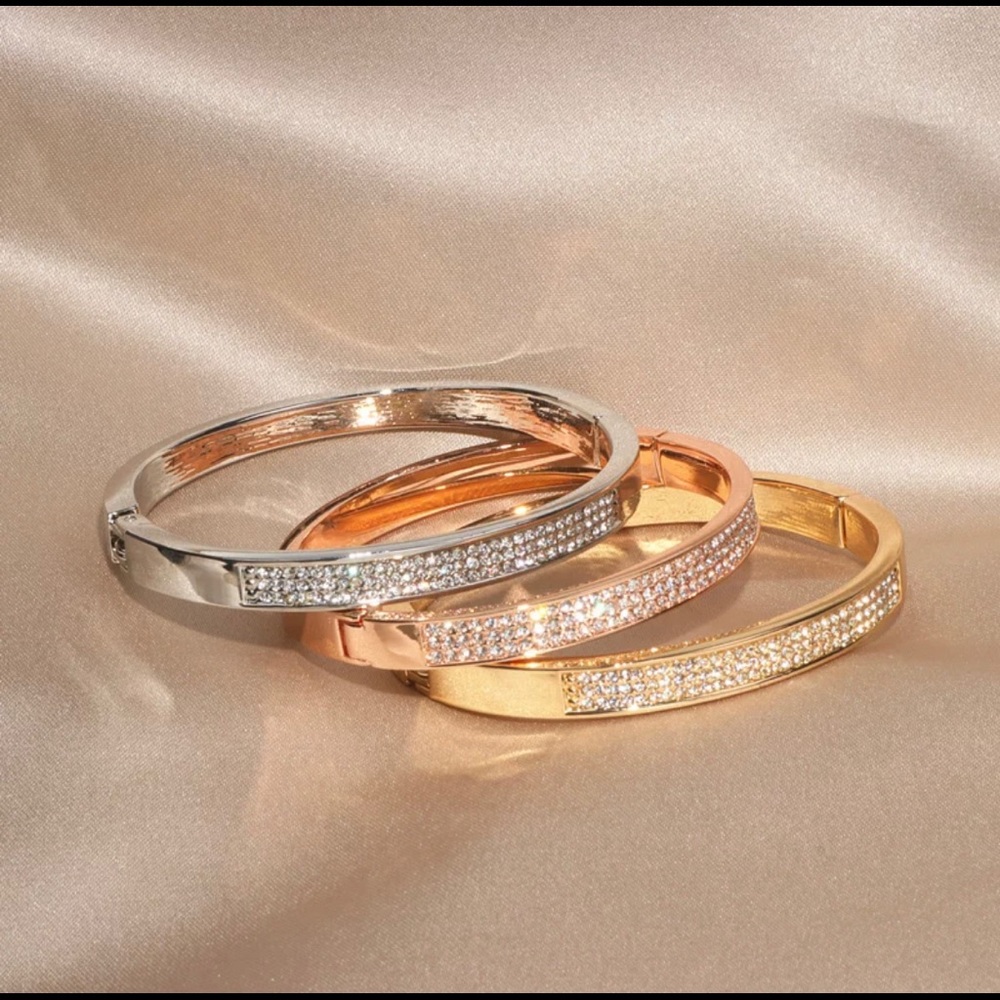 New Elegant Classic Crystal Cuff Bangles Bracelet